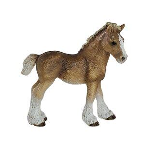 Schleich Clydesdale Foal Palomino Horse Figurine #13671
